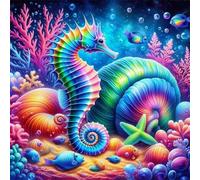 Puzzles 35 pieces for Adults jigsaw puzzles for adults 35 Piece Educational Challenge Puzzle for adults,Educational Games Decoration puzzle Marine Seahorse Biology