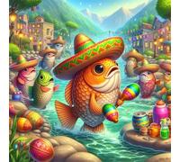 Puzzles 35 Pieces for Adults Weird Koi, 12x12inch/30x30cm jigsaw puzzles for adults 35, Puzzle Classic Educational Games Beautiful Decoration puzzle