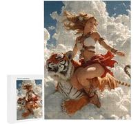 Puzzles 4000 Pieces for Adults jigsaw Puzzles for Adults 4000 Piece Jigsaw Challenging & Brainteasing Educationa Game for The Whole, jigsaw Puzle Theme: Woman Tiger56 x 35 Inch PjY1888 F-G