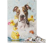 Puzzles 500 Piece American Staffordshire Ter Jigsaw Puzzles Wooden Puzzles for Adults And Age 18 And Up Intellectual Game 500pcs (52x38cm)