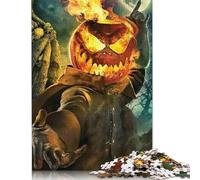 Puzzles 500 Piece Halloween Pumpkin Killer Jigsaw Puzzles for Adults Wood Jigsaw Jigsaw Puzzles for Adults Birthday Present 500pcs (52x38cm)