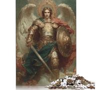 Puzzles 500 Piece Jigsaw Golden Guardian Angel Armor Puzzle for Adults And Teenagers Gifts Woodenboard Jigsaw Puzzles Educational Toys Family Games 500pcs (52x38cm)
