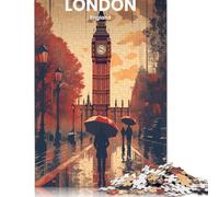 Puzzles 500 Piece London Jigsaw Puzzles Wooden Puzzles for Adults And Age 18 And Up Intellectual Game 500pcs (52x38cm)