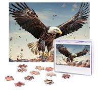 Puzzles 500 Pieces (52 X 38cm) Personalized Jigsaw Puzzles An Eagle Flies Over Puzzle Challenging Photo With Storage Bag Picture Puzzle For Adults Family