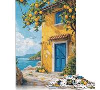 Puzzles 500 Pieces Aesthetic House Painting Jigsaw Puzzle Adults Puzzles Difficulty Puzzles Puzzle Education Games Toys Family Decoration 500pcs (52x38cm)
