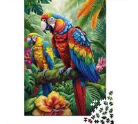 Puzzles 500 Pieces Animal Art Parrot Jigsaw Puzzle Adults Jigsaw Difficulty Puzzles Educational Toy Games Family Decoration 500pcs (52x38cm)