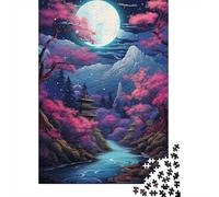 Puzzles 500 Pieces Beautiful Night View of Mount Fuji1 Jigsaw Puzzle Adults Puzzles Difficulty Puzzles Puzzle Education Games Toys Family Decoration 500pcs (52x38cm)