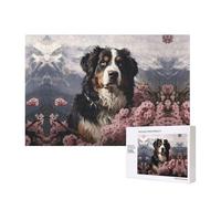 Puzzles 500 Pieces Bernese Mountain Dog Jigsaw Puzzles Wooden Photo Puzzle for Adults Personalized Picture Puzzle Classic Jigsaw Puzzle for Family Wedding Birthday Valentine's Day Gifts 15.7 x 11 Inch