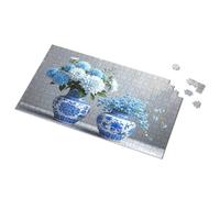 Puzzles 500 Pieces Blue Floral Vases: A Serene Display Picture Puzzle 300 Piece Puzzle Jigsaw Puzzles 1000 Pieces(1000PCS)
