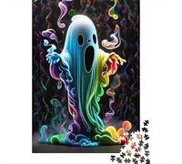 Puzzles 500 Pieces Cute Cartoon Ghost Jigsaw Puzzle Boys And Girls Difficulty Puzzle Educational Toy Games Family Decoration 500pcs (52x38cm)