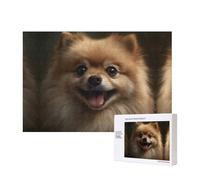 Puzzles 500 Pieces Cute Pomeranian Jigsaw Puzzles Wooden Photo Puzzle for Adults Personalized Picture Puzzle Classic Jigsaw Puzzle for Family Wedding Birthday Valentine's Day Gifts 15.7 x 11 Inch
