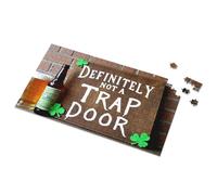 Puzzles 500 Pieces Definitely Not A Trap Door: A Beer Sign Picture Puzzle Games For Kids 8-12 Gift For 4 Year Old Boy(300PCS)