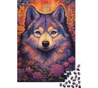 Puzzles 500 Pieces Fantasy Wolf Jigsaw Puzzle Boys And Girls Difficulty Puzzle Wooden Puzzle Educational Toy Games 500pcs (52x38cm)