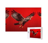 Puzzles 500 Pieces Flying Eagle Jigsaw Puzzles Wooden Photo Puzzle for Adults Personalized Picture Puzzle Classic Jigsaw Puzzle for Family Wedding Birthday Valentine's Day Gifts 15.7 x 11 Inch