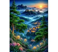 Puzzles 500 Pieces for Adults,20.5x15 inch Jigsaw puzzles for adults Challenging Educational Games Home Decoration Puzzle Theme: Misty Landscape Loft