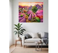 Puzzles 500 Pieces for Adults,20.5x15 inch Jigsaw puzzles for adults Challenging Educational Games Home Decoration Puzzle Theme: Lavender Field Cottage