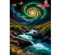 Puzzles 500 Pieces for Adults,20.5x15 inch Jigsaw puzzles for adults Challenging Educational Games Home Decoration Puzzle Theme: Fantasy Space Landscape