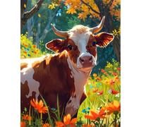 Puzzles 500 Pieces for Adults,20.5x15 inch Jigsaw puzzles for adults Challenging Educational Games Home Decoration Puzzle Theme: Landscape Cow