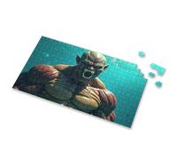 Puzzles 500 Pieces For Adults A Muscular Green-Skinned Creature With Sharp Teeth Is Emerging From The Water Picture Puzzle Gifts For 5 Year Old Girls Jigsaw Puzzles 500 Piec(500PCS)