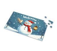 Puzzles 500 Pieces For Adults A Snowman Holding A Lantern With A Bird On Its Nose. Picture Puzzle 500 Piece Puzzles For Adults 1000 Piece Puzzle For(500PCS)