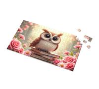 Puzzles 500 Pieces For Adults Charming Owl With Books And Flowers Picture Puzzle Eurographics Puzzles 1000 Piece Easter Gifts(1000PCS)