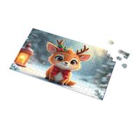Puzzles 500 Pieces For Adults Christmas Deer In Winter Wonderland Picture Puzzle Eurographics Puzzles 1000 Piece Easter Gifts(500PCS)