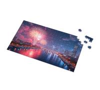 Puzzles 500 Pieces For Adults City Lights And Fireworks Celebration Picture Puzzle Eurographics Puzzles 1000 Piece Easter Gifts(300PCS)