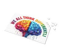 Puzzles 500 Pieces For Adults Colorful Brain: Diverse Thinking Picture Puzzle Outfoxed Game For Kids Easter Gifts(300PCS)