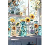 Puzzles 500 Pieces for Adults Colourful Jigsaw puzzles for adults, 500 Piece Challenging & Brainteasing Jigsaws Beautiful Decoration Puzzle, Theme:Sunlight Transparent Jar
