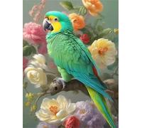 Puzzles 500 Pieces for Adults Colourful Jigsaw puzzles for adults, 500 Piece Challenging & Brainteasing Jigsaws Beautiful Decoration Puzzle, Theme:Retro Flower Parrot