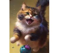 Puzzles 500 Pieces for Adults Colourful Jigsaw puzzles for adults, 500 Piece Challenging & Brainteasing Jigsaws Beautiful Decoration Puzzle, Theme:Roaring Brown Cat