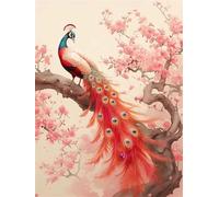 Puzzles 500 Pieces for Adults Colourful Jigsaw puzzles for adults, 500 Piece Challenging & Brainteasing Jigsaws Beautiful Decoration Puzzle, Theme:Red Feather Peacock