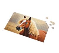 Puzzles 500 Pieces For Adults Golden Mane Horse Portrait Picture Puzzle Eurographics Puzzles 1000 Piece Easter Gifts(1000PCS)