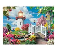 Puzzles 500 Pieces for Adults jigsaw puzzles for adults 500 Piece Educational Challenge Games Decoration puzzle - Lighthouse Scenery Bridge