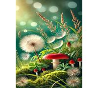 Puzzles 500 Pieces for Adults jigsaw puzzles for adults 500 Piece Educational Challenge Games Decoration puzzle - Dandelion Mushroom