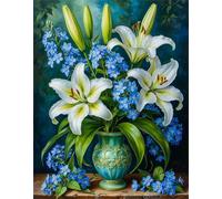 Puzzles 500 Pieces for Adults jigsaw puzzles for adults 500 Piece Educational Challenge Games Decoration puzzle - Lily Bouquet Vase