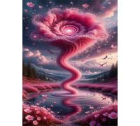 Puzzles 500 Pieces for Adults jigsaw puzzles for adults 500 Piece Educational Challenge Games Decoration puzzle - Pink Fantasy Flower Lake