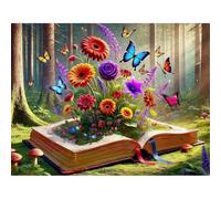 Puzzles 500 Pieces for Adults jigsaw puzzles for adults 500 Piece Educational Challenge Games Decoration puzzle - Colorful Butterfly Flowers