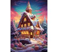 Puzzles 500 Pieces for Adults jigsaw puzzles for adults 500 Piece Educational Challenge Games Decoration puzzle - Winter Candy House
