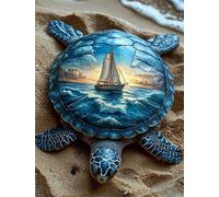 Puzzles 500 Pieces for Adults jigsaw puzzles for adults 500 Piece Educational Challenge Games Decoration puzzle - Blue Turtle Sailboat