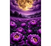 Puzzles 500 Pieces for Adults jigsaw puzzles for adults 500 Piece Educational Challenge Games Decoration puzzle - Purple Peony Fields