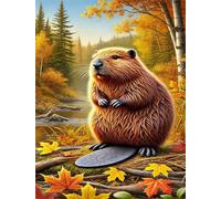 Puzzles 500 Pieces for Adults jigsaw puzzles for adults 500 Piece Educational Challenge Games Decoration puzzle - Woodland River Guinea Pig