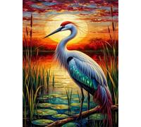Puzzles 500 Pieces for Adults jigsaw puzzles for adults 500 Piece Educational Challenge Games Decoration puzzle - Sunset Lake Crane
