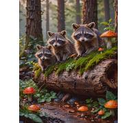 Puzzles 500 Pieces For Adults jigsaw puzzles for adults Classic Educational Challenging Games Toys Family Decoration Puzzle - Woods Raccoon Animals
