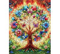 Puzzles 500 Pieces For Adults jigsaw puzzles for adults Classic Educational Challenging Games Toys Family Decoration Puzzle - Colorful Flowers Tree