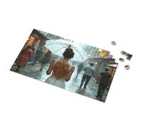 Puzzles 500 Pieces For Adults Rainy Day Elegance: A Woman In White Picture Puzzle Outfoxed Game For Kids Easter Gifts(1000PCS)