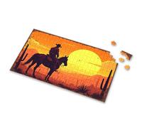Puzzles 500 Pieces For Adults Riding Into The Sunset: A Western Adventure Picture Puzzle Jigsaw Puzzle 500 Pieces(1000PCS)