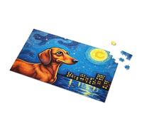 Puzzles 500 Pieces For Adults Starry Night With A Dachshund Picture Puzzle Eurographics Puzzles 1000 Piece Easter Gifts(300PCS)