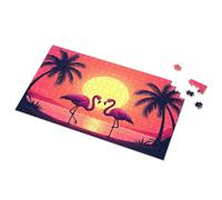 Puzzles 500 Pieces For Adults Sunset Serenade: Flamingos In Love Picture Puzzle Eurographics Puzzles 1000 Piece Easter Gifts(300PCS)