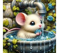 Puzzles 500 Pieces for Adults Water Jar Rat, 18x18inch/45x45cm jigsaw puzzles for adults 500, Puzzle Classic Educational Games Beautiful Decoration puzzle